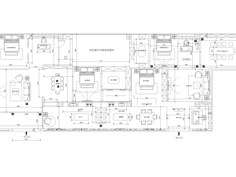 家具家装产品展厅平面图cad施工图