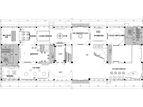医学展馆科技展厅平面图cad施工图