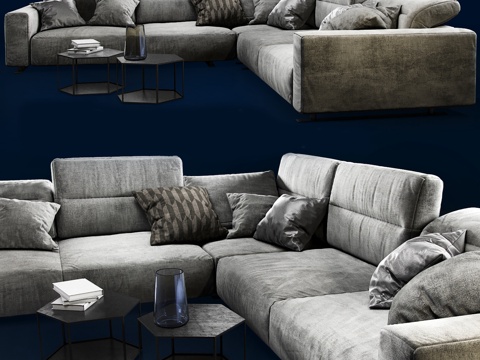  现代沙发组合3d模型 