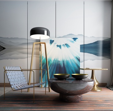  现代沙发茶几组合3d模型 