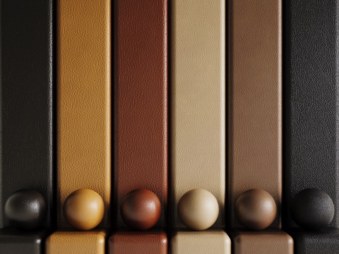 现代皮革 PBR皮革 人造皮su模型