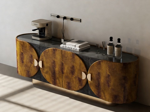  意式轻奢玄关柜 边柜 端景柜玄关柜 矮柜3d模型 