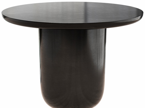  LOLA圆形黑色混凝土餐桌3d模型 