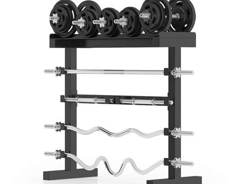  健身 器材 哑铃 举重3d模型 