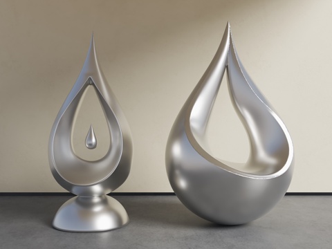  现代雕塑 水滴雕塑 雕塑摆件 异形雕塑 主题雕塑 广场雕塑3d模型 