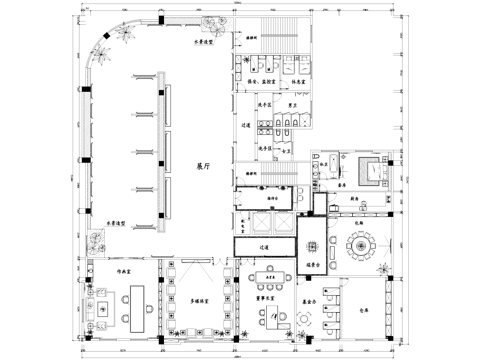 文化展厅平面图cad施工图