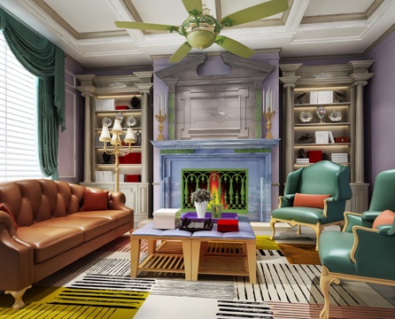  现代沙发组合 沙发茶几3d模型 