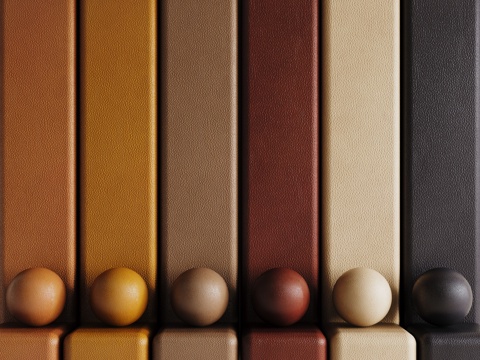 现代皮革 PBR皮革 人造皮su模型