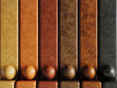 现代皮革 PBR皮革 人造皮su模型