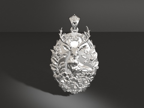  麋鹿吊坠3d模型 