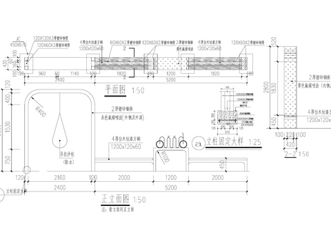 文化宣传栏 构架小品座椅坐凳 布告栏公告栏 标识栏信息栏cad施工图