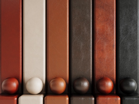 现代皮革 PBR皮革 人造皮su模型