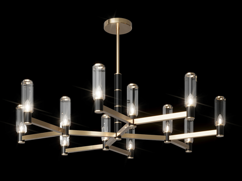 现代简约轻奢吊灯 吊灯 简约吊灯 餐厅吊灯 客厅吊灯 灯3d模型