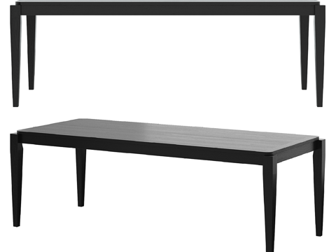  现代简约餐桌3d模型 