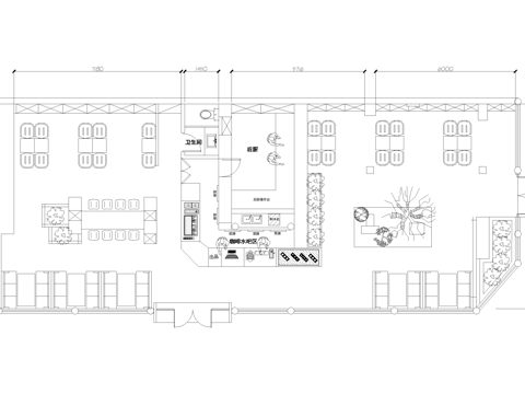 咖啡厅平面图cad施工图