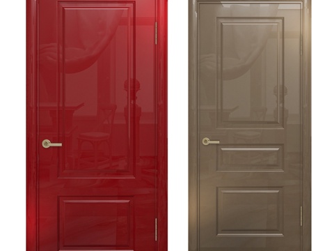  铣削新古典主义门模型3d模型 