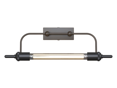  工业风金属管壁灯3d模型 