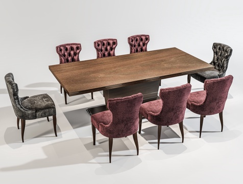  现代餐桌椅组合3d模型 