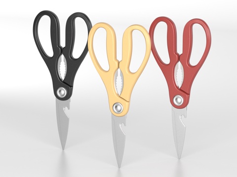  办公用品剪刀3d模型 