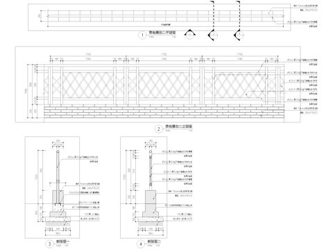 菜地菜园围栏围挡CAD施工图cad施工图