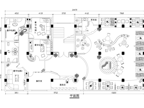 咖啡厅餐厅奶茶店饮品店平面图cad施工图