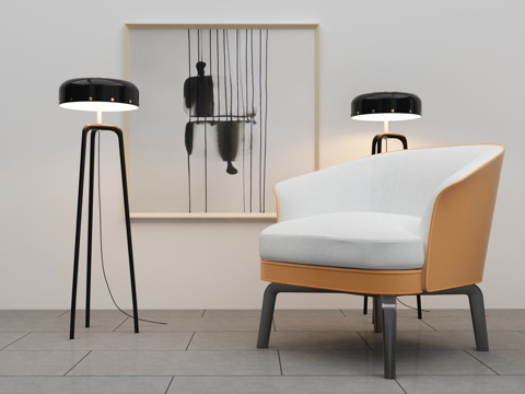  现代沙发茶几组合3d模型 