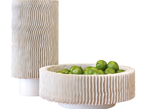  花瓶果盘3d模型 