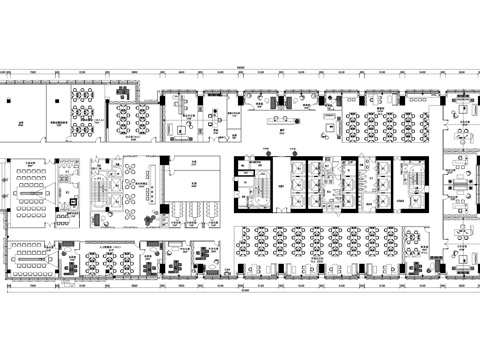 2800平方米办公室平面图cad施工图