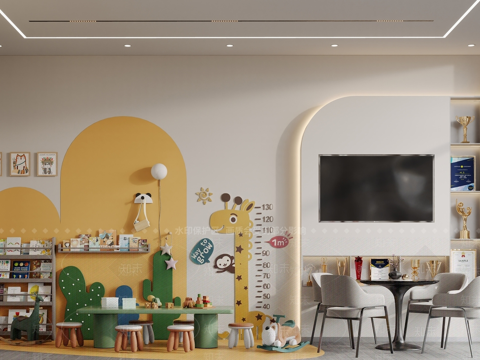  现代意式医院_医院大厅_牙科诊所大厅_牙科诊室_大厅休息区_3d模型 