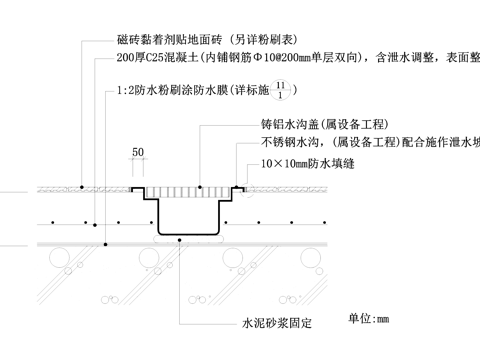 排水沟节点 截水沟 CAD施工图cad施工图cad施工图