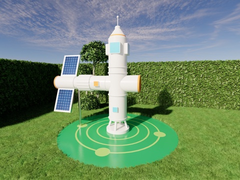 科技美陈打卡 星际美陈打卡 公园美陈打卡 太空美陈su模型