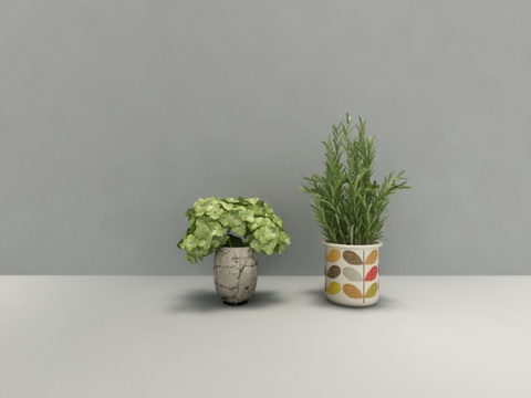  北欧盆栽绿植模型3d模型 