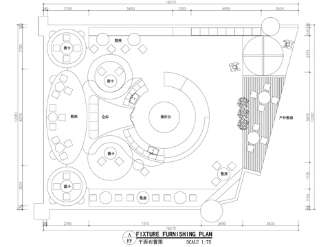 咖啡厅奶茶店饮品店平面图cad施工图