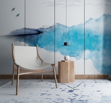  新中式沙发茶几组合3d模型 