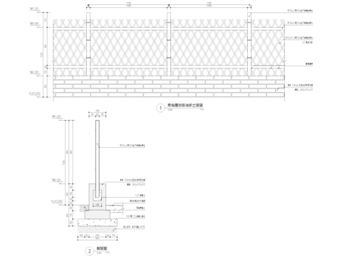 菜地菜园围栏围挡CAD施工图cad施工图