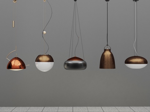  现代吊灯组合3d模型 