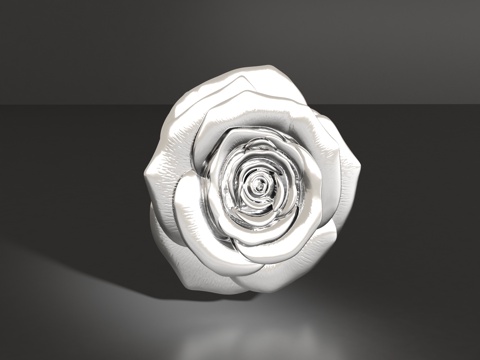  玫瑰胸针3d模型 