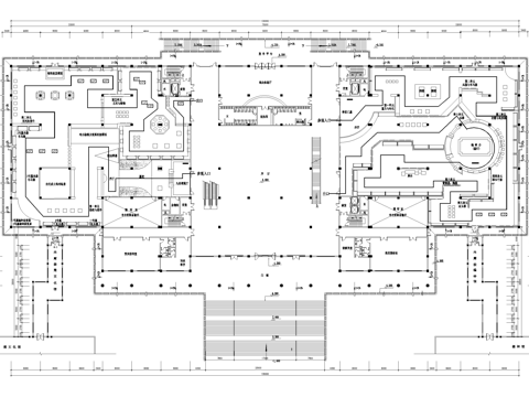 博物馆历史文物文化展厅平面图cad施工图