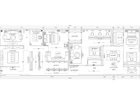 家具家装产品展厅平面图cad施工图