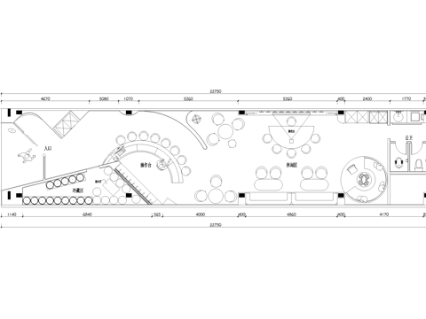 酒吧平面图清吧酒馆咖啡厅奶茶饮品店cad施工图