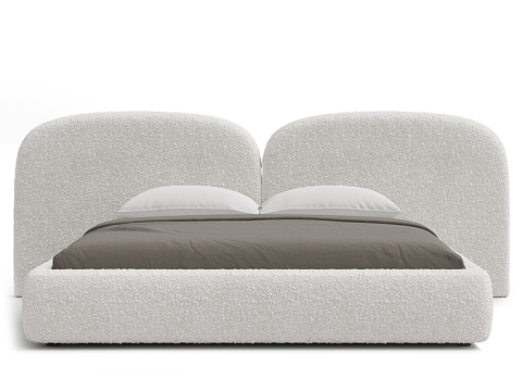  现代简约双人床 双人床 简约床 卧室床 抱枕3d模型 