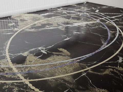  现代拼花地砖3d模型 