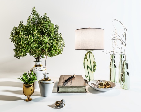  现代室内植物盆栽3d模型 