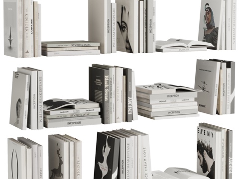  书籍套装 V33d模型 