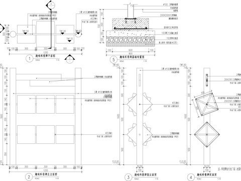 趣味科普标识牌 互动小品设施 宣传栏 CAD施工图cad施工图