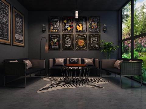  原创工业风沙发3d模型 