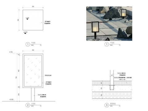 景观灯cad施工图