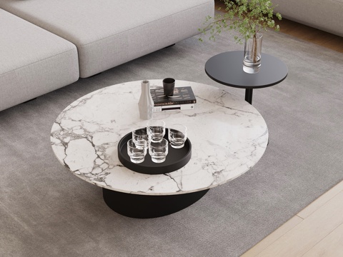  现代意式茶几3d模型 