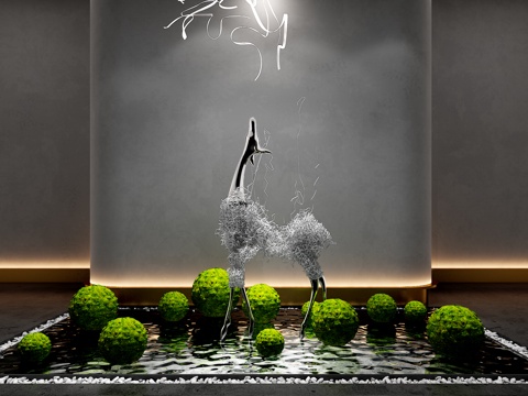  现代抽象艺术装置 3d模型3d模型 