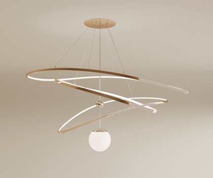  现代意式吊灯3d模型 